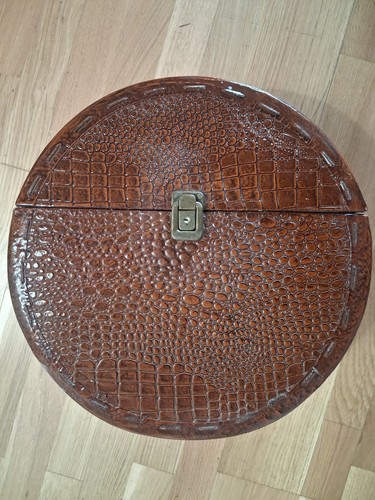Hutkoffer krokodilleder - -,