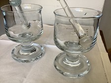 2 Holmegaard Skibsglas Groggläser mit Glasstab
