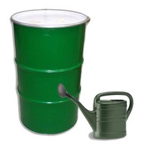 200 Liter Regentonne Metalltonne Tonne Regenfass Fass + 10 Liter Gieskanne