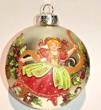 MARK ROBERTS "Weihnachtskugel-Glas champagner Ø 10 cm Nostalgie Nr. 9 Mädchen