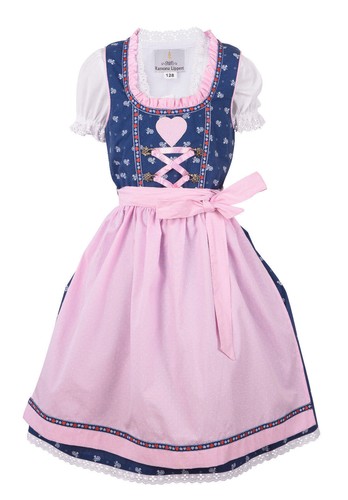 Kinderdirndl julie blau rosa - blau,