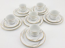 Winterling Marktleuthen Kaffeetassen & Untertassen Golddekor & Goldrand 6 Pers.