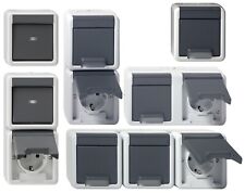 GIRA Aufputz Schalter Steckdosen Sortiment Wassergeschützt IP44 AP  Feuchtraum