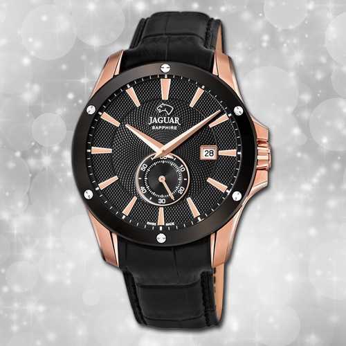 Armbanduhr echt leder schwarz - armbanduhr,