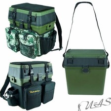 DELTA FISHING Auswahl 3x Sitz Box Rucksack Tackel Box Angel Koffer Sitzkiepe Kva