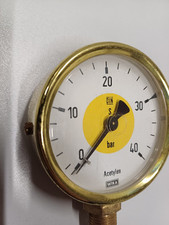 Wika Manometer | 0-40 bar | Acetylen | 1/4" | Ø 63 mm Druck