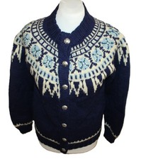 Damen DK Island Strickjacke  ca. Gr 38  Islander Norweger Wolle Klassiker