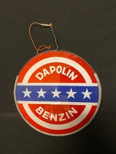 Dapolin Benzin Glasschild Durchmesser 26 cm - D um 1920 - Big Ben Zapfsäule