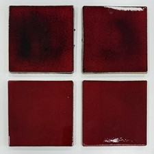 Ströher Ebinger Steingut Wandfliese Ochsenblut Rot - 19,5 x 19,5 x 1,3 cm