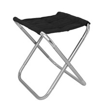 Falthocker Reisehocker Campinghocker Aluminium Klappstuhl Angelstuhl Silber