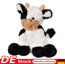 22cm Plüschtier Kuh schwarz