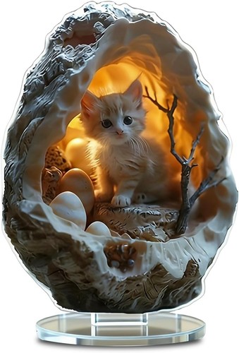 Flache katzen deko mit - 2d,