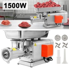 Fleischwolf Elektrisch Edelstahl Integral 1500W Profi Hackfleisch Wurstmaschine 