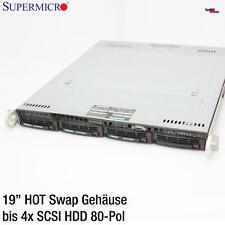 19" 48CM SCSI HOT SWAP GEHÄUSE FÜR 4x HDD SCA 80-POL SUPERMICRO VHDCI / UHD 68-P