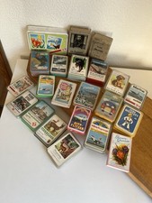 Quartett Kartenspiel Sammlung Konvolut alt Blumen Gemälde Dichter Schiffe Pferde