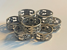 8 Serviettenringe 835 Silber