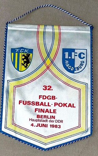 Wimpel 1983 karl marx - fc, stadt