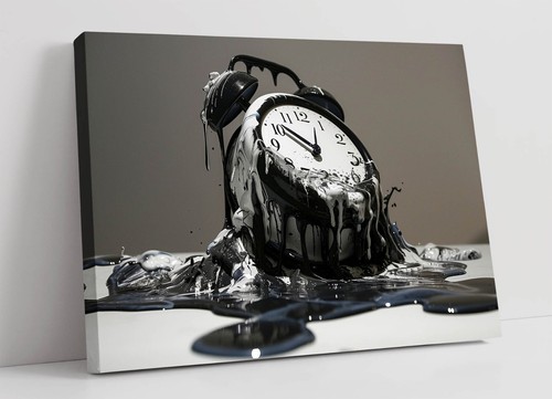 Schmelzende uhr von banksy - uhr,