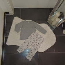 Neu Schlafset Schlafanzug gr.92 grau Bio-Baumwolle Topomino TopZustand