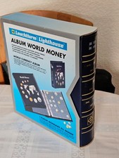 Euro - Münzalbum von Leuchtturm mit Kassette und 5 KMS Seiten  sehe Fotos