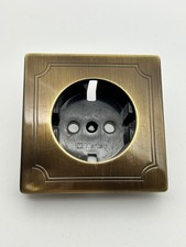 Merten Antik neue Ausf. antikmessing Messing brüniert Abdeckung Steckdose DELLE