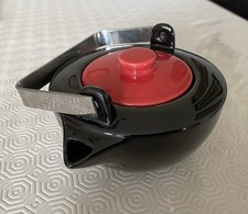 Teekanne von Agatha's Bester, Teekanne schwarz / roter Deckel 400 ml