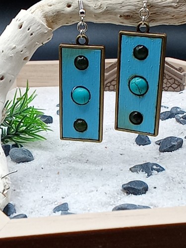 Ohrringe holz ohrstecker echt - ohrringe,