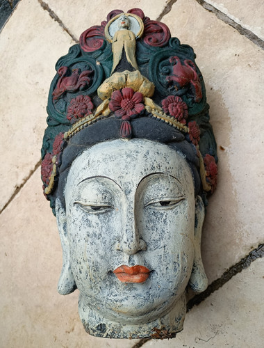 Buddhakopf deko büste bemalt - deko,