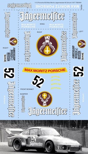 Decals für porsche 935 - 1/12,