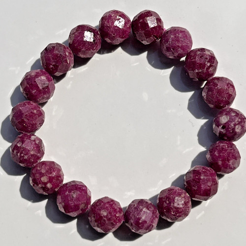 Pinkes rubin armband - rubin,