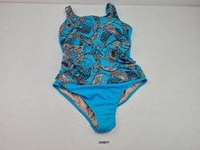 Badeanzug DDR blau mit Muster