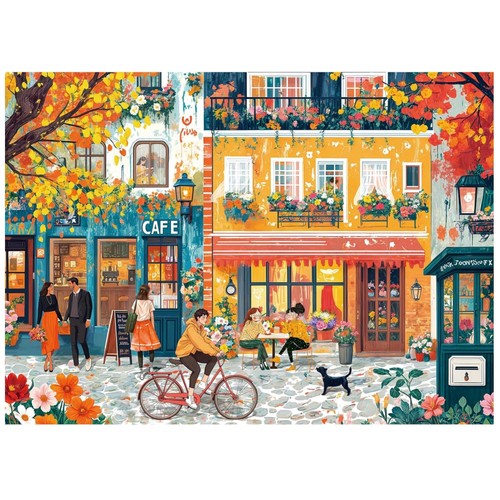 Puzzle romantische straße - puzzle,