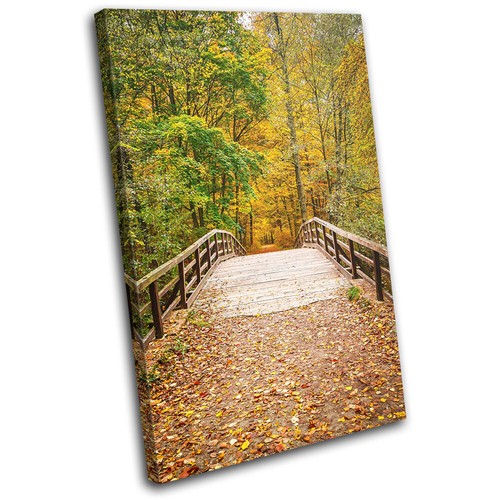Holz waldbrücke herbst - holz,