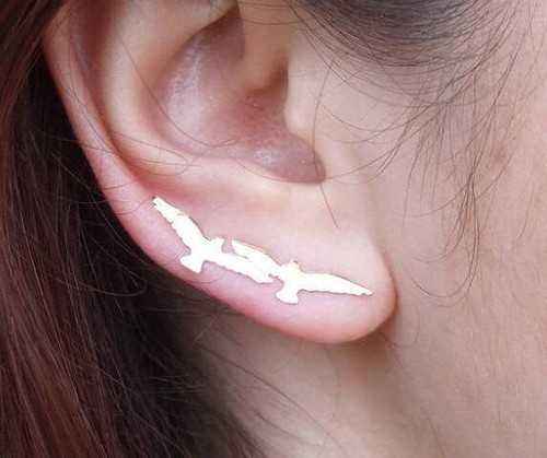 Ohrklemme ohrstecker vögel - ohrklemme,