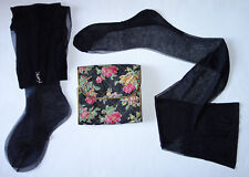 Vintage Strumpftasche Fächertasche mit Naht-Strümpfen und YSL Strumpfhose