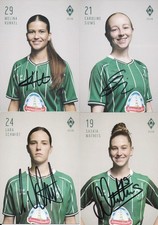 4 Autogrammkarten SV Werder