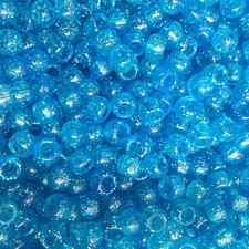 100 Türkis Glitzer Perlen