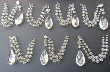 7 vintage geschliffene Doppel