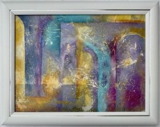 Original moderne abstrakte Komposition, Ölgemälde, Impressionismus, 40,0x30,0 cm