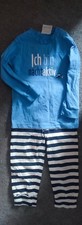 Schlafanzug 92 Blau streifen
