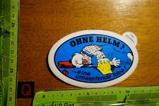 Alter Aufkleber Motorrad Racing Rallye OHNE HELM? Eine umwerfende Idee