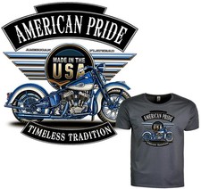 Motorrad T-Shirt Vintage Biker Oldtimer classic american Harley-Motiv USA *4254