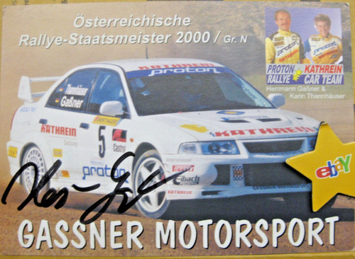Rallye autogrammkarte gaßner - rallye,