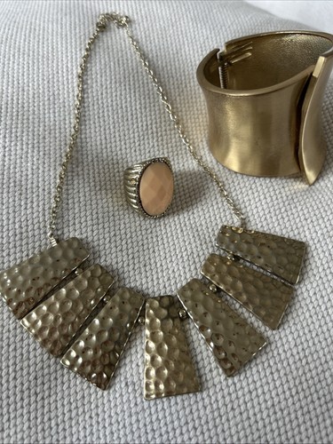 Schmuckset gold armreif ring - schmuckset,