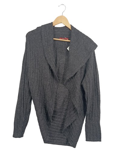 Edc damen strick poncho - poncho, grau