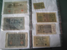 sammler alte reichs banknoten