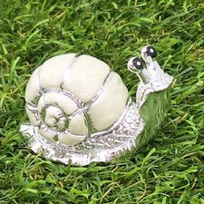 Schnecke weiß silber Perlmutt