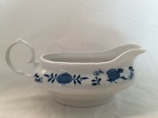 Sauciere 19 cm lang Wellco Design original Zwiebelmuster Markenporzellan