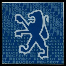 Werbe Aufkleber - Peugeot - 8x8cm - Vintage 80er 90er - Auto KFZ