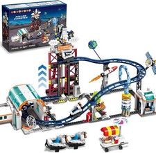 HOGOKIDS Weltraum Achterbahn Bauspielzeug–926PCS Achterbahn Bauset mit Hebebühne